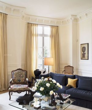2025经典私人别墅黄色窗帘装修图片欣赏
