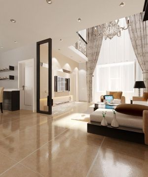 2025最新现代家装客厅布艺窗帘装修图片大全欣赏