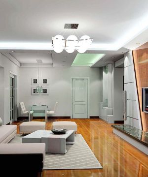 现代客厅电视背景墙造型装修效果图大全2025图片