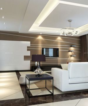 2025现代家装客厅电视背景墙造型设计装修效果图