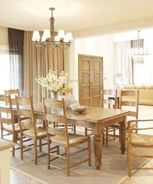 2025美式别墅样板房餐厅装修效果图