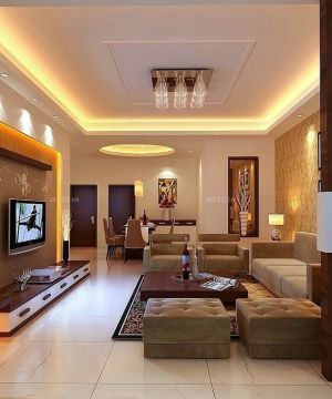 客厅电视背景墙造型设计装修效果图片大全2025图片简约