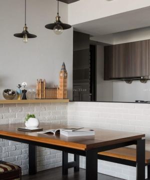 60平米房屋厨房餐厅隔断墙装修效果图欣赏2025