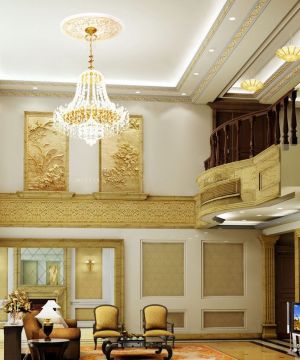 2025最新两层别墅跃层客厅装修效果图片
