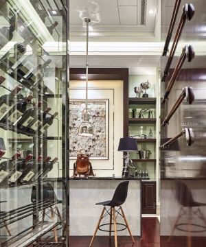 2025法式风格别墅精装修酒柜效果图大全