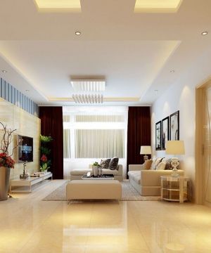 2025现代简约风格家装客厅沙发背景墙装饰画装修图片