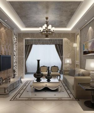 2025最新简欧客厅软包电视背景墙装修效果图片欣赏