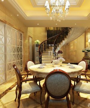别墅餐厅设计装修样板间效果图大全