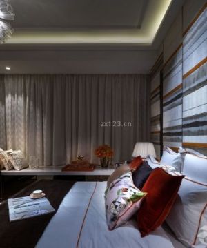 2025中式卧室床头背景墙装修图片大全