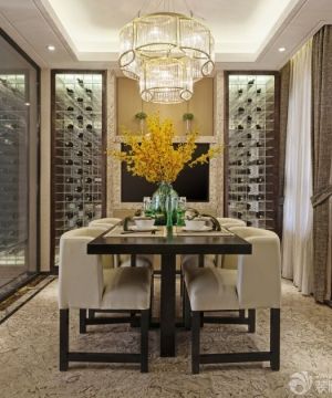 法式浪漫设计风格家装餐厅装修效果图大全