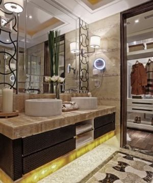 最新法式风格洗手间装修图片2025