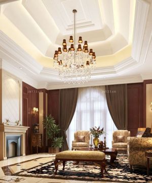 最新三层别墅石膏板吊顶设计图片2025