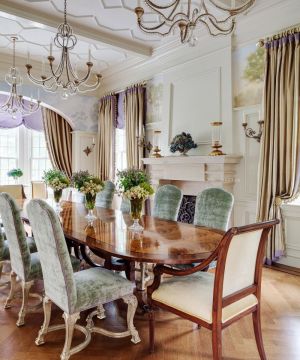 精美一层乡村别墅餐厅设计图片大全