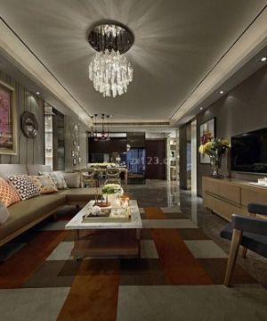 2025家装中式客厅吊顶设计装修效果图片