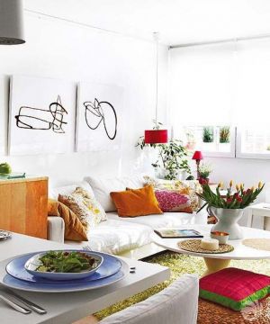 45平米小户型家居客厅设计效果图片大全2025