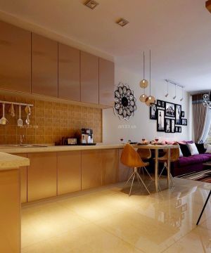 现代风格家装厨房客厅隔断设计效果图片