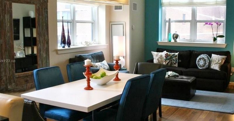 美式家装45平米小户型餐厅最新装修图片全