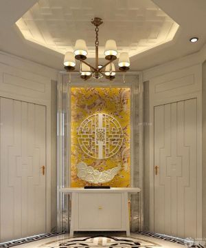 2025古典欧式玄关柜鞋柜装修效果图片