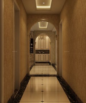 走廊玄关波打线装修图片