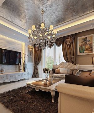 欧式风格小户型电视墙装修效果图大全2025图片