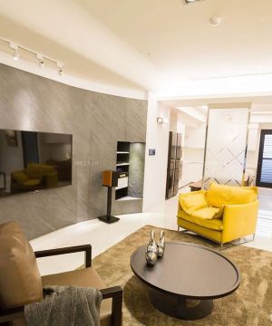 小户型时尚客厅电视墙装修效果图大全2025图片 