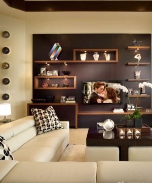 小户型简单电视墙装修效果图大全2025图片