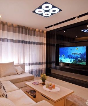 小户型客厅电视墙装修效果图大全2025图片