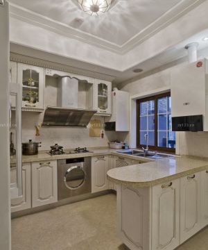 美式敞开式小厨房效果图2025款