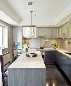 现代化敞开式厨房装修效果图2025款