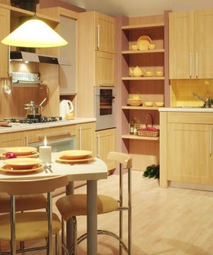 美式风格敞开式厨房效果图2025款