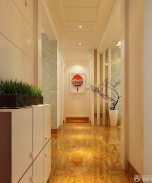 温馨2025进门玄关黄色地砖装修效果图片大全