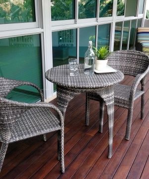 阳台藤艺茶几装修效果图大全2025图片