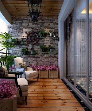 阳台墙砖壁纸装修效果图大全2025图片