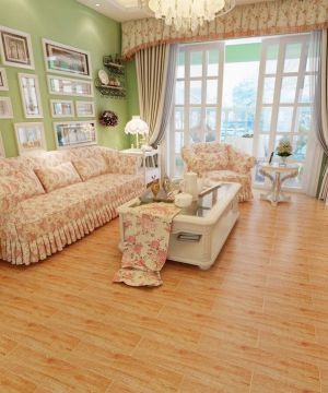 田园客厅2025沙发布艺沙发装修效果图片大全