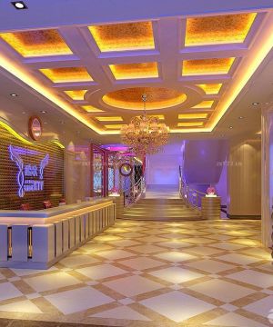 小型ktv大厅吊灯装修效果图片2025