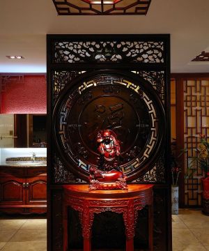 屏风中式屏风隔断装修效果图大全2025图片