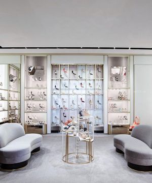 2025时尚女鞋店鞋柜设计装修效果图
