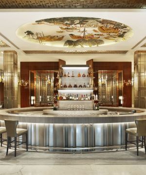 大型高档酒吧装修吊顶装饰效果图