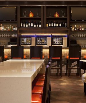 温馨现代风格酒吧柜台图