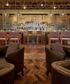 乡村酒吧柜台效果图