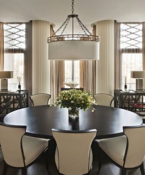 新古典圆餐桌装修效果图片