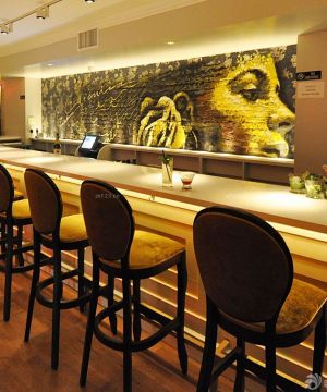 酒吧台装饰画装修效果图片2025