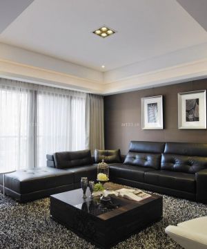 真皮沙发装修效果图片 现代时尚装修