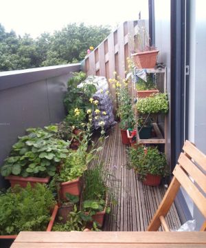 乡村风格阳台花架效果图