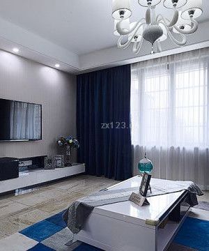 简单客厅白色茶几装修效果图片