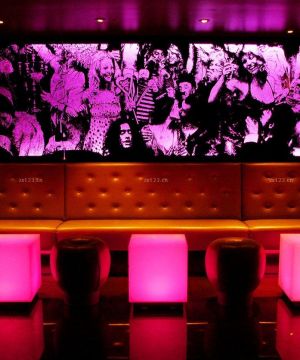 复古夜总会装饰画装修效果图片