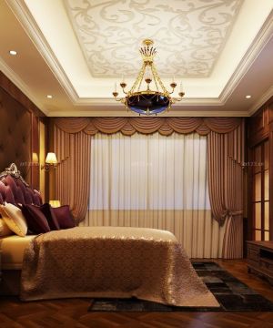 欧式130平米三室二厅吊灯装修效果图