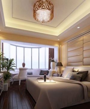 现代130平米三室二厅卧室装修效果图