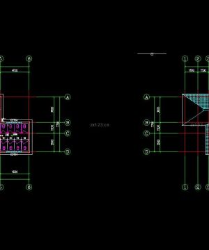 小户型公共厕所空间创意设计cad平面图