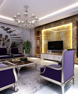 别墅客厅背景墙设计图